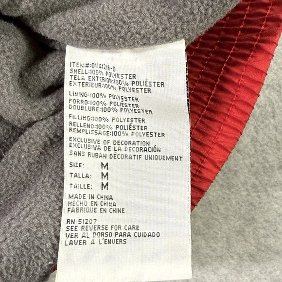 Alabama Crimson Tide Jacket Men's Medium Red‎ Gray Full Zip Essex Fleece Lined - Picture 11 of 11